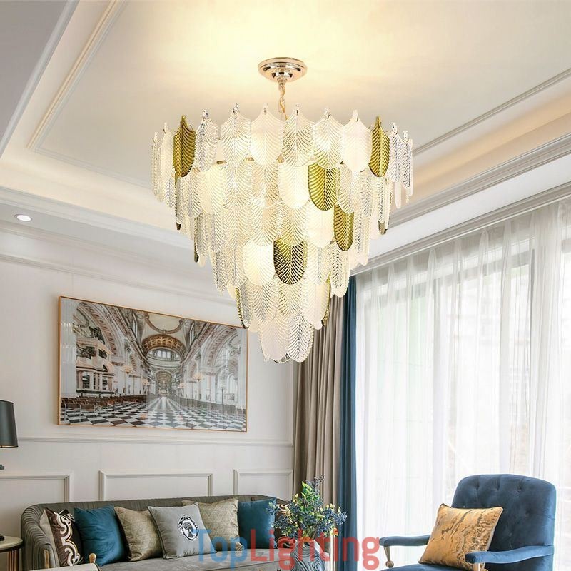 Crystal Elegant Leaf Pendant Light Ceiling Pendant Light