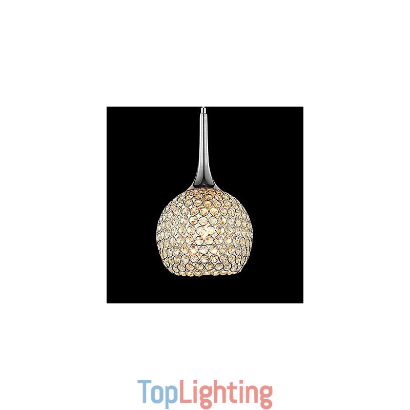 Modern Contemporary Crystal Chrome Metal Chandelier