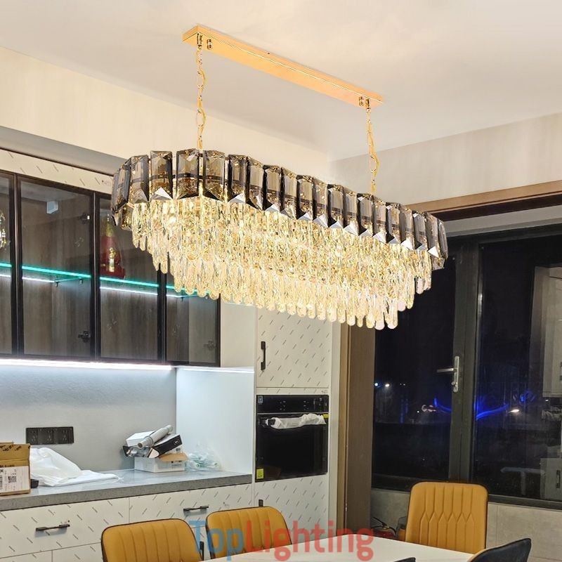 K9 Crystal Pendant Light Luxury Oval Hanging Light