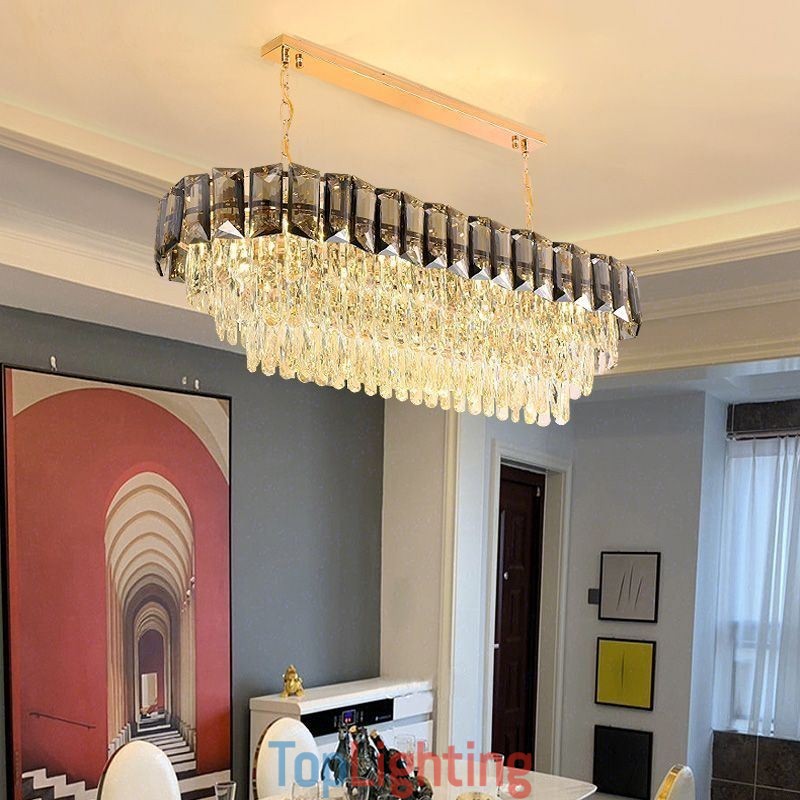 K9 Crystal Pendant Light Luxury Oval Hanging Light