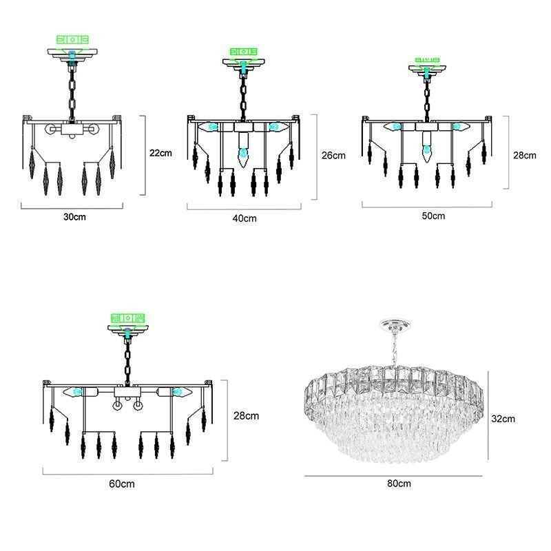 Crystal Pendant Light Contemporary Ceiling Lights Fixtures