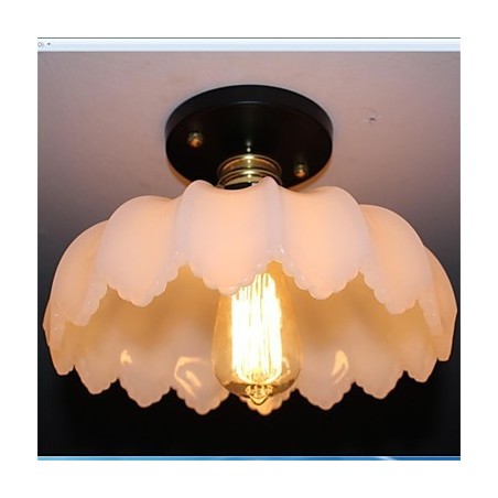 Imitation Jade Glass Retro 1 Head Lotus Ceiling Light Imitation Jade Glass Retro 1 Head Lotus Ceiling Light