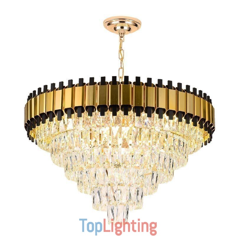 Luxury Crystal Pendant Light Round Ceiling Lighting