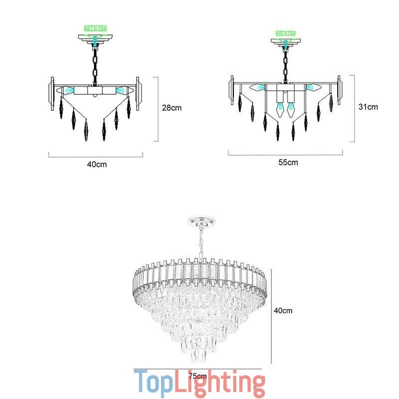 Luxury Crystal Pendant Light Round Ceiling Lighting