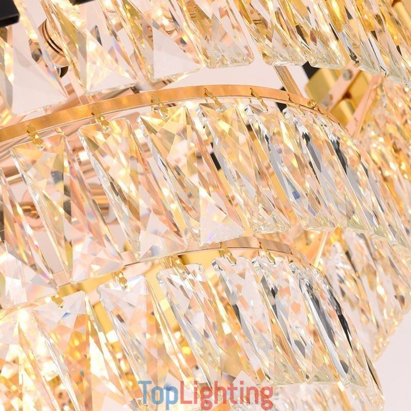 Luxury Crystal Pendant Light Round Ceiling Lighting