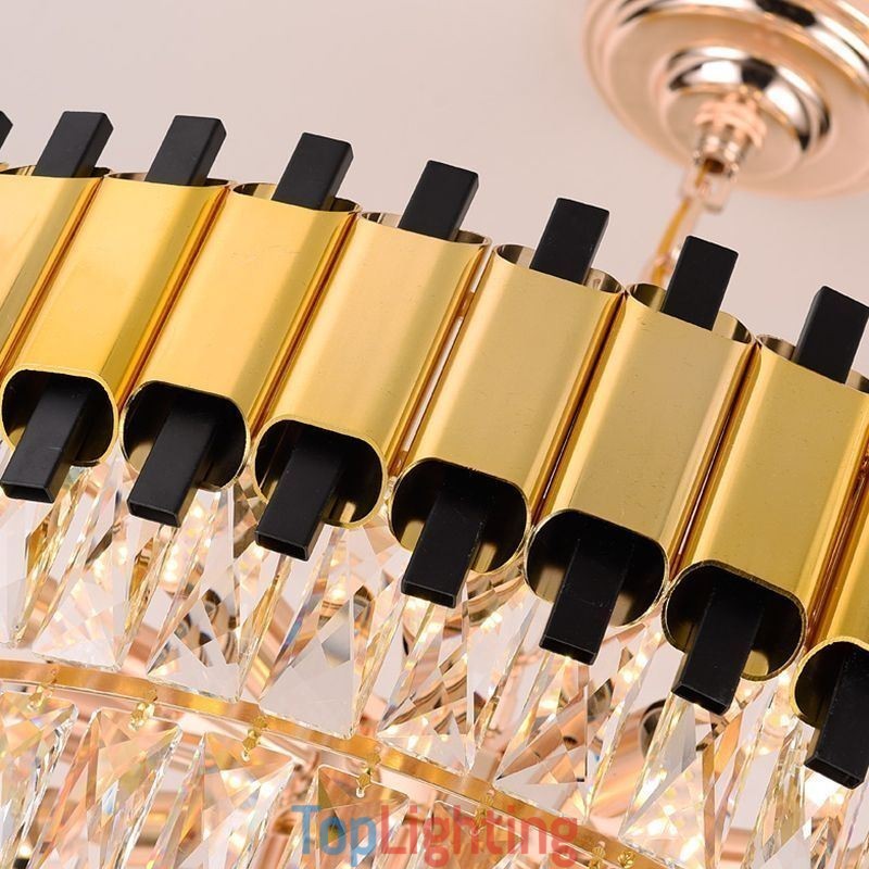 Luxury Crystal Pendant Light Round Ceiling Lighting