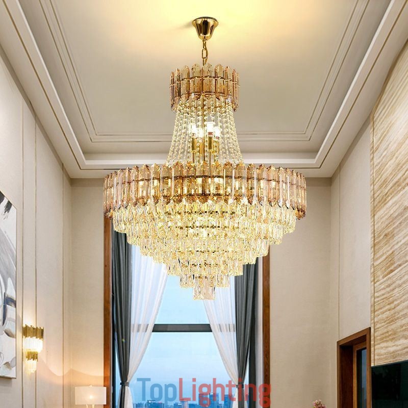 Modern Gold Crystal Pendant Lighting Hanging Light