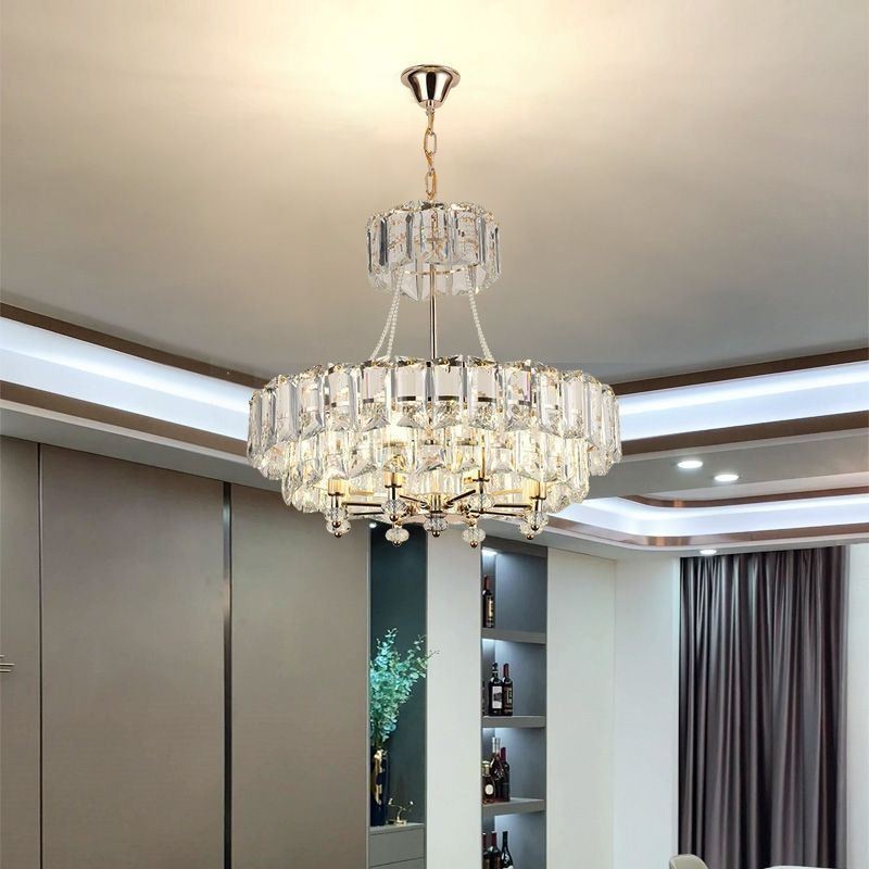 White Crystal Pendant Light Modern Ceiling Lights Hanging Lights