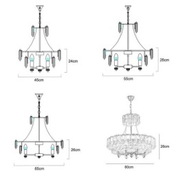 White Crystal Pendant Light Modern Ceiling Lights Hanging Lights