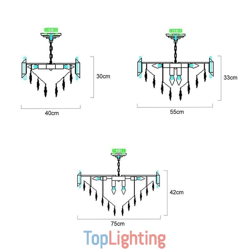Luxury Crystal Pendant Light Ceiling Light 6 9 12 Lights