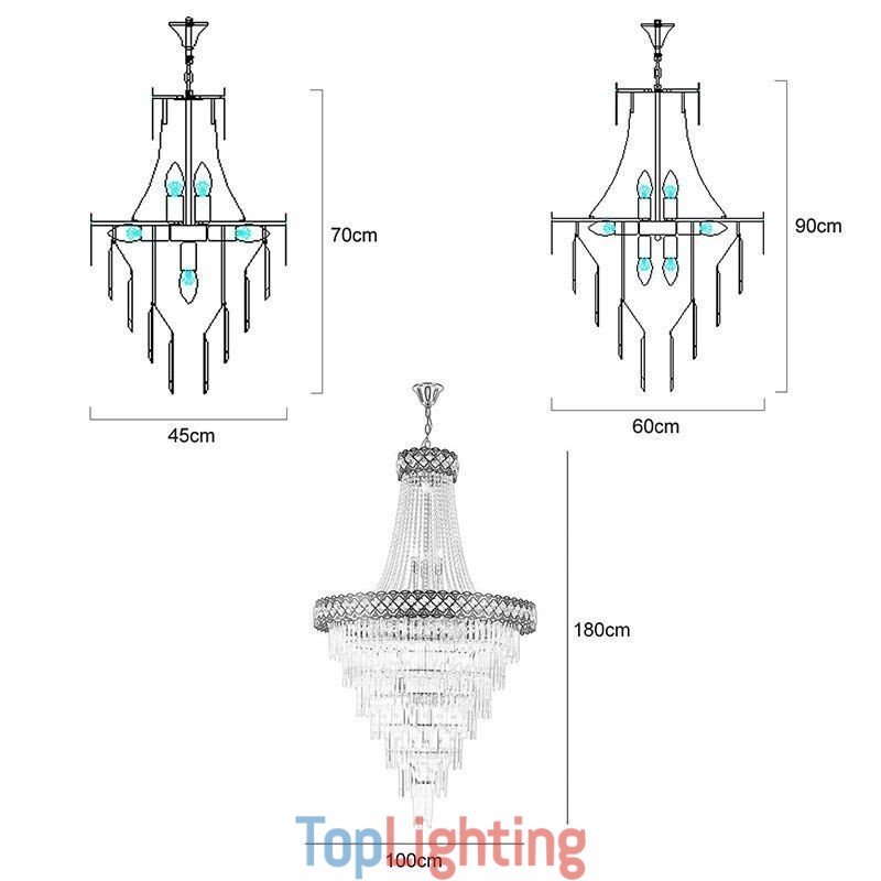 Luxurious Pendant Light Crystal Ceiling Light Fixture