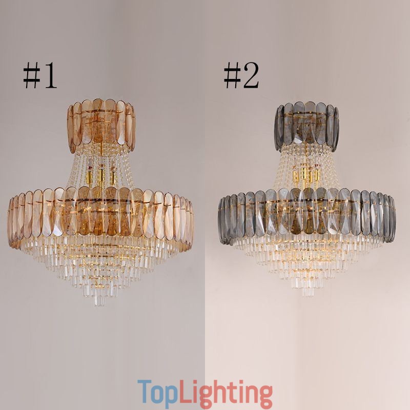 European Crystal Pendant Light Contemporary Ceiling Lamp