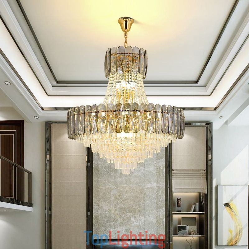 European Crystal Pendant Light Contemporary Ceiling Lamp