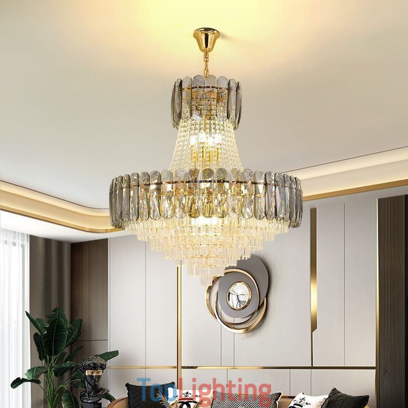 European Crystal Pendant Light Contemporary Ceiling Lamp
