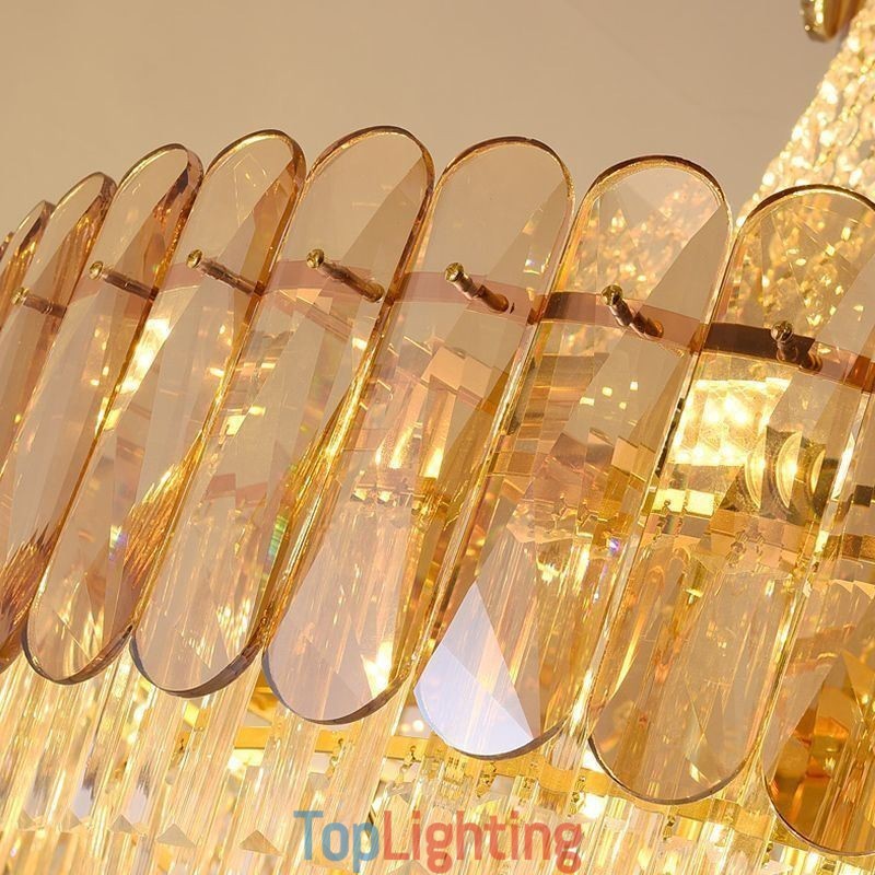 European Crystal Pendant Light Contemporary Ceiling Lamp