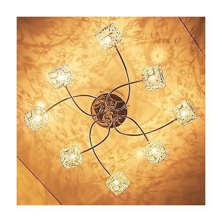 Modern Contemporary Crystal Electroplated Flush Mount Modern Contemporary Crystal Electroplated Flush Mount