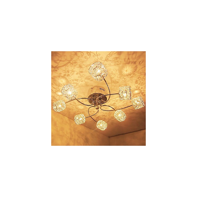 Modern Contemporary Crystal Electroplated Flush Mount
