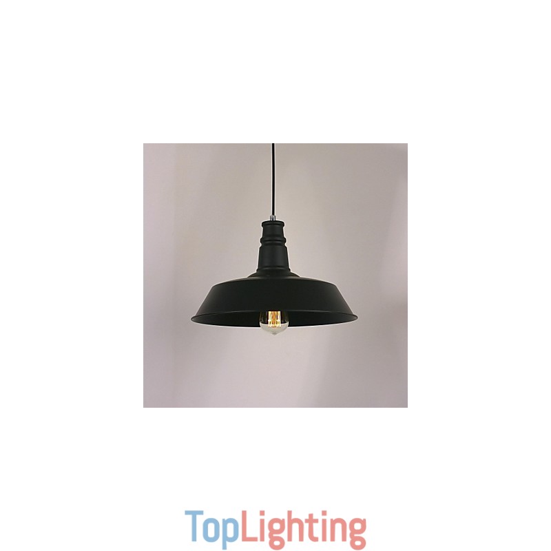 Black Modern Pendant Light in Circle Featured Lampshade