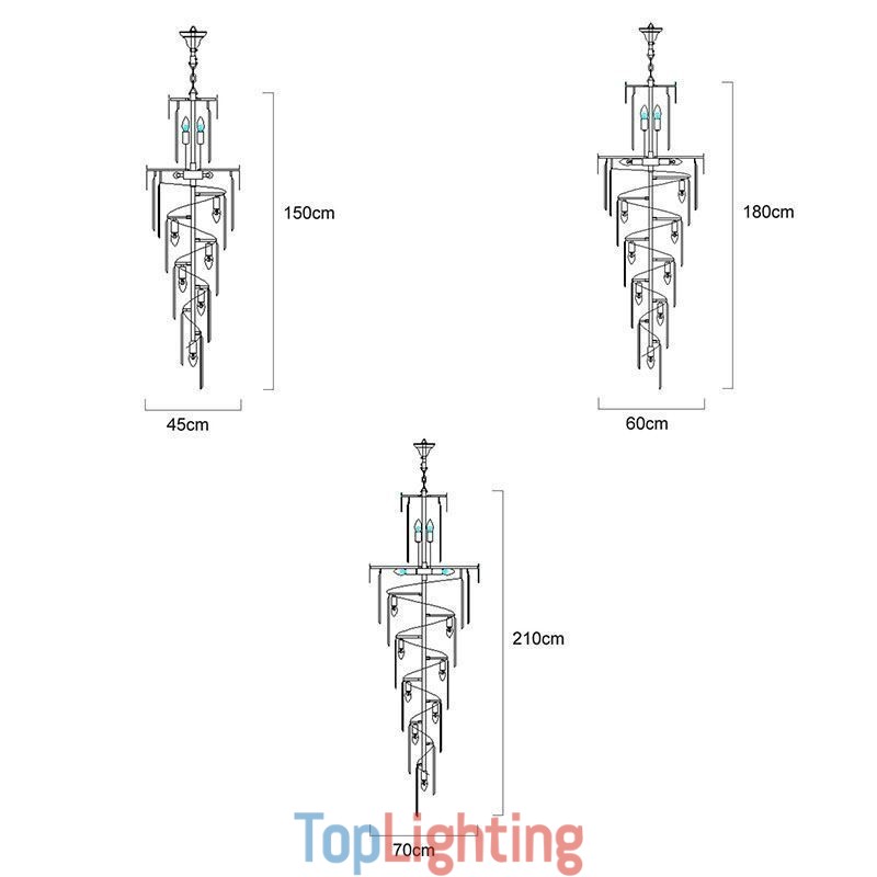 Luxury Pendant Light Large Hanging lamp 12 16 18 Lights