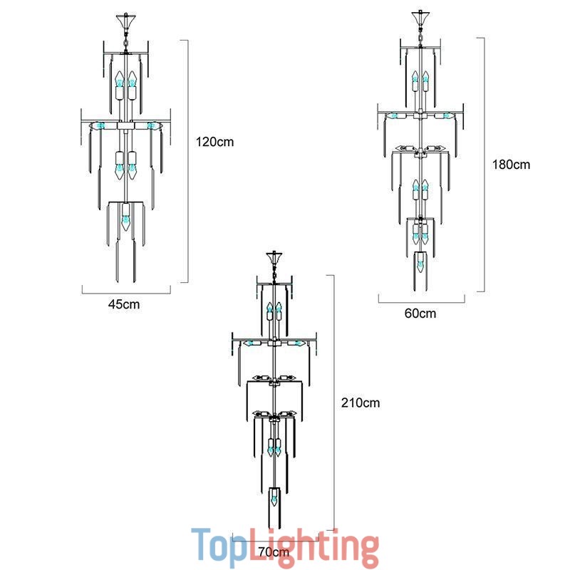 European Pendant Light Modern Spectacular K9 Ceiling Light