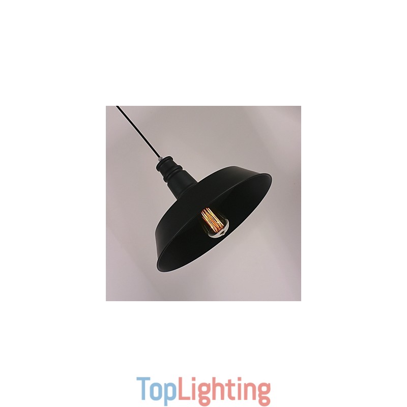 Black Modern Pendant Light in Circle Featured Lampshade