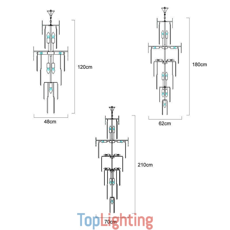 Modern Crystal Ceiling Light Fixture Pendant Lamp Dining Foyer