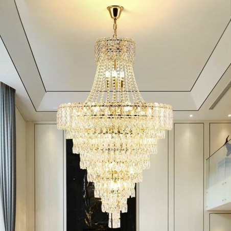 Modern Elegant Crystal Pendant Light Conical Ceiling Light Modern Elegant Crystal Pendant Light Conical Ceiling Light