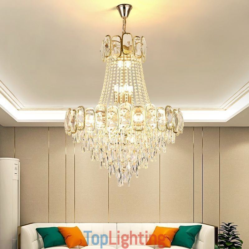 Modern Crystal Pendant Light Round Ceiling Lighting Fixture
