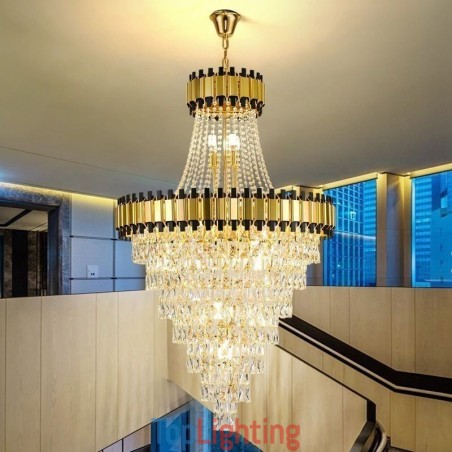 Luxurious Gold Pendant Light Crystal Ceiling Light Fixture Luxurious Gold Pendant Light Crystal Ceiling Light Fixture