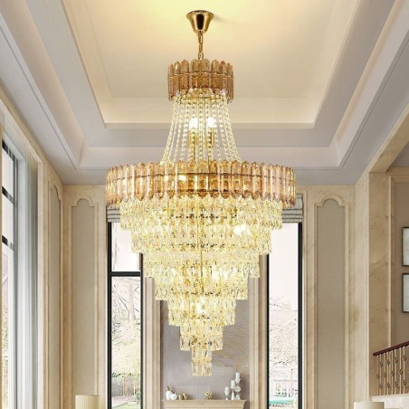Conical Crystal Pendant Light Elegant Hanging Light Conical Crystal Pendant Light Elegant Hanging Light