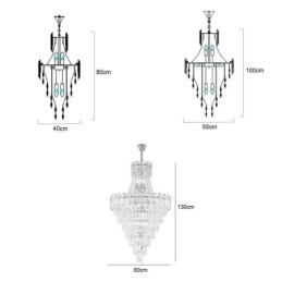 Modern Elegant Crystal Pendant Light Conical Hanging Light