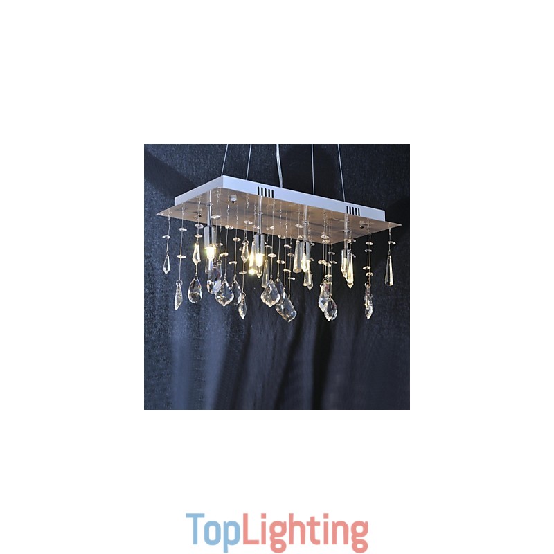 Traditional Classic Crystal Chrome Metal Chandelier