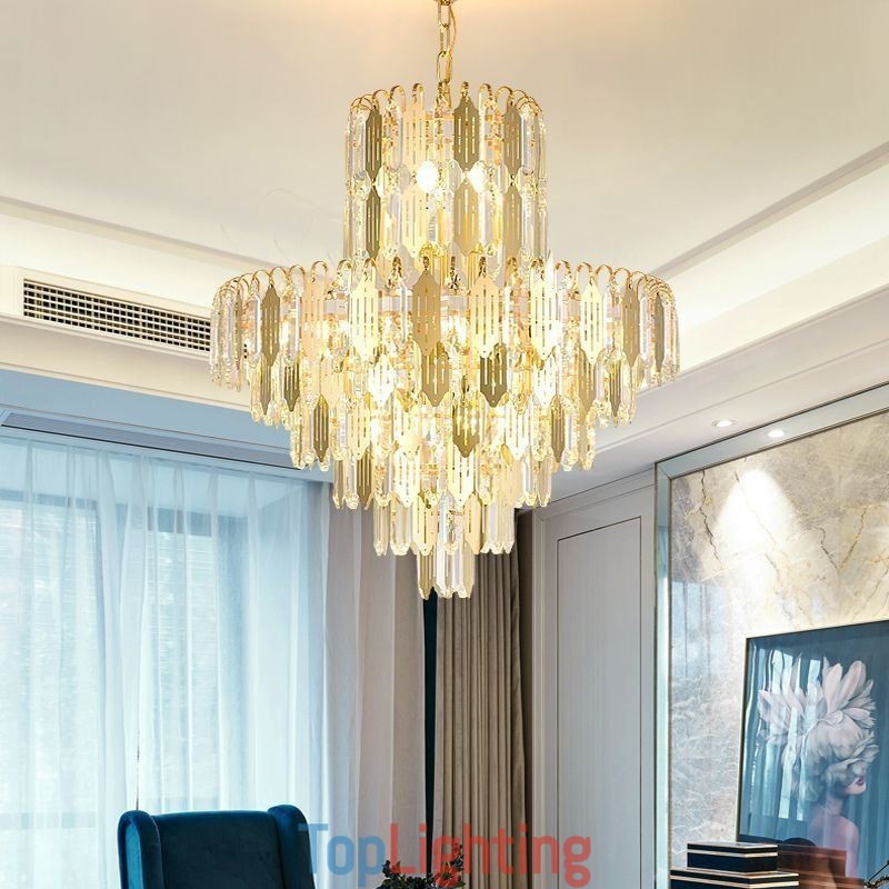 Modern Crystal Pendant Light Contemporary Ceiling Lamp