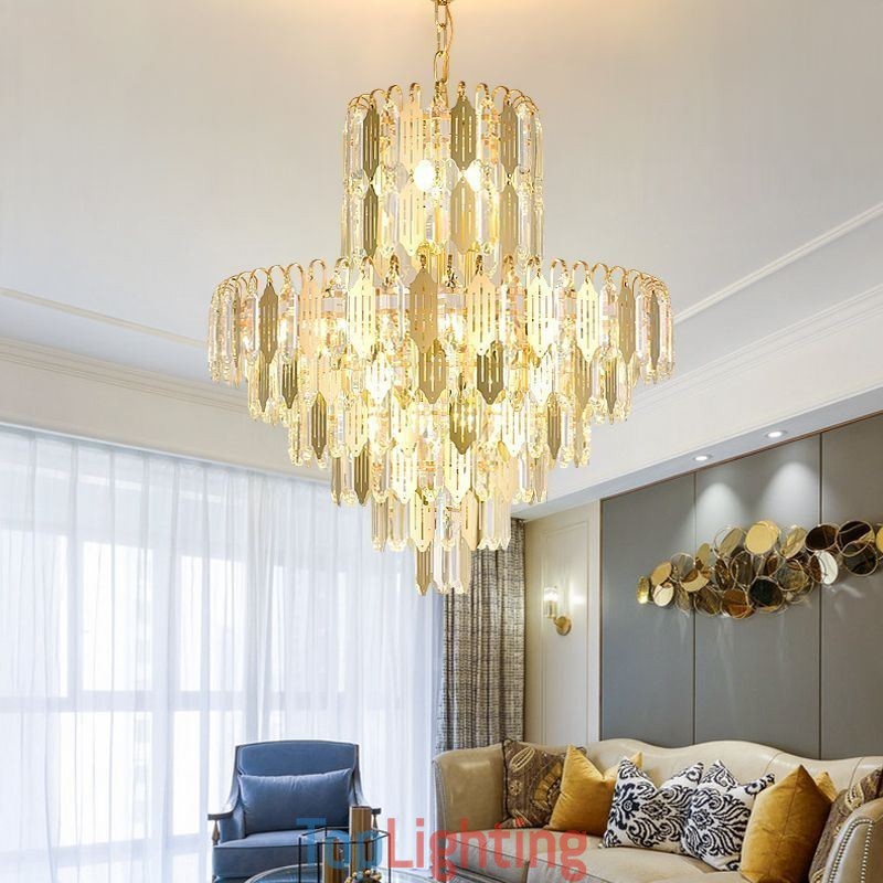 Modern Crystal Pendant Light Contemporary Ceiling Lamp