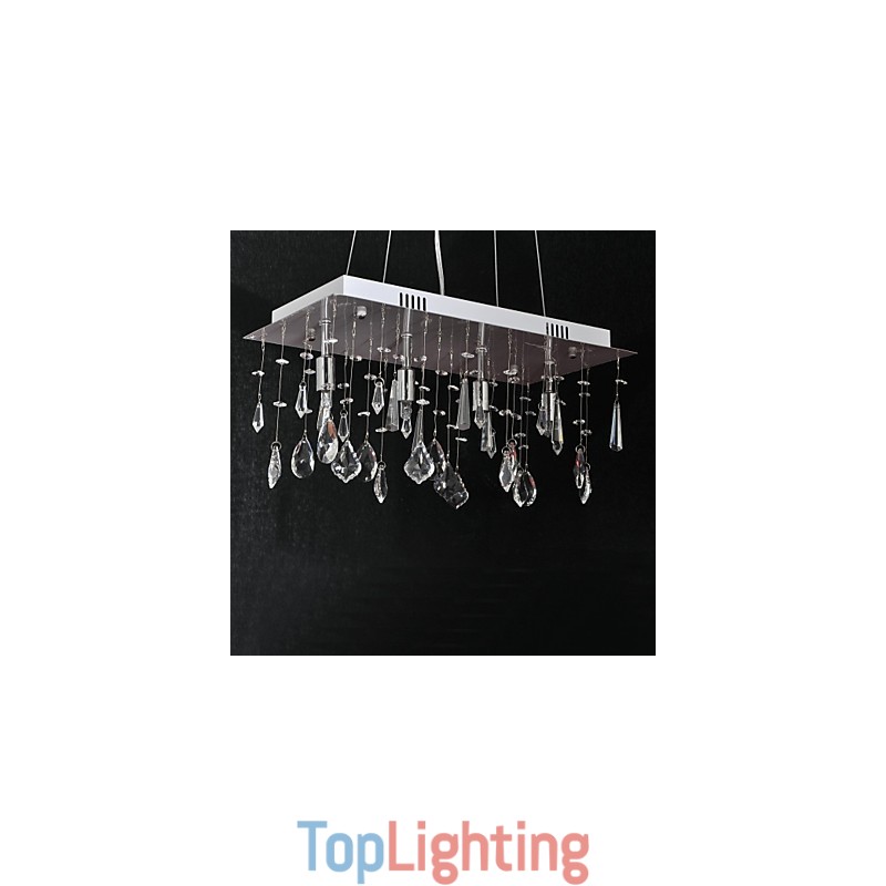 Traditional Classic Crystal Chrome Metal Chandelier