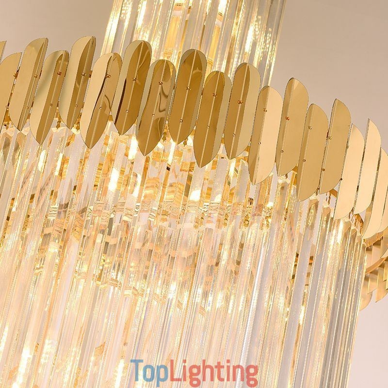 European Pendant Light Crystal Hanging Light Stairs Foyerway