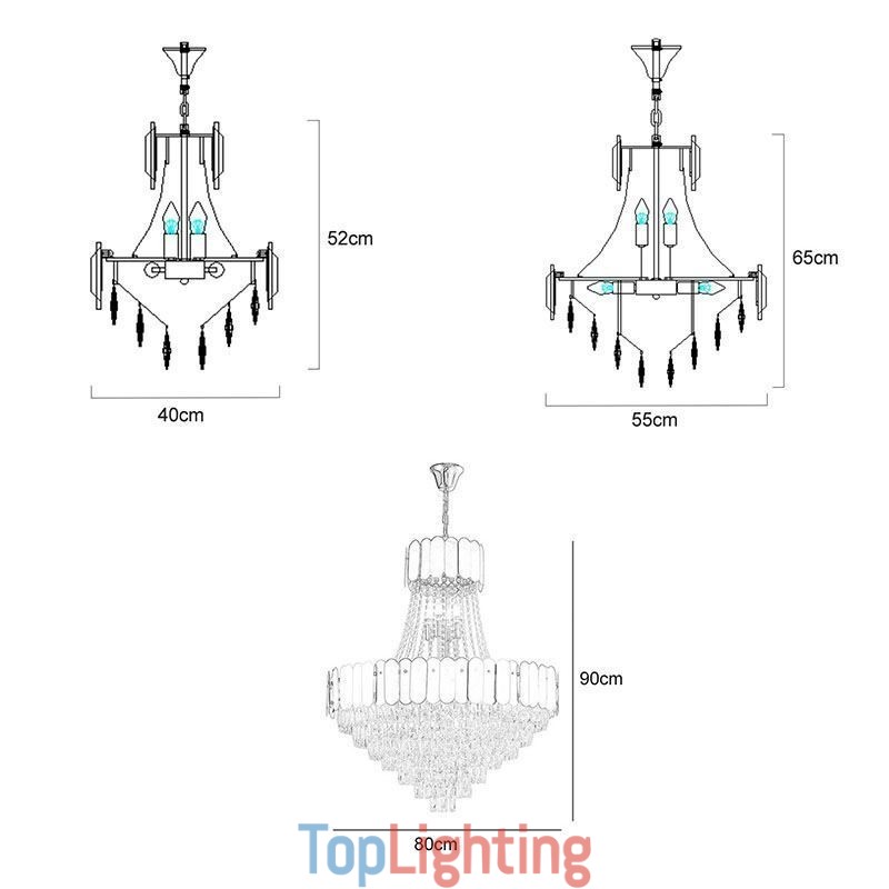 Modern Crystal Gold K9 Hanging Pendant Ceiling Light