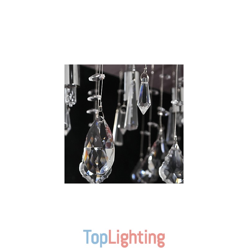 Traditional Classic Crystal Chrome Metal Chandelier