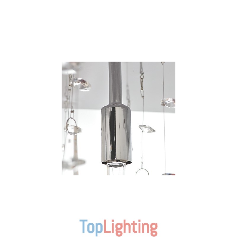 Traditional Classic Crystal Chrome Metal Chandelier