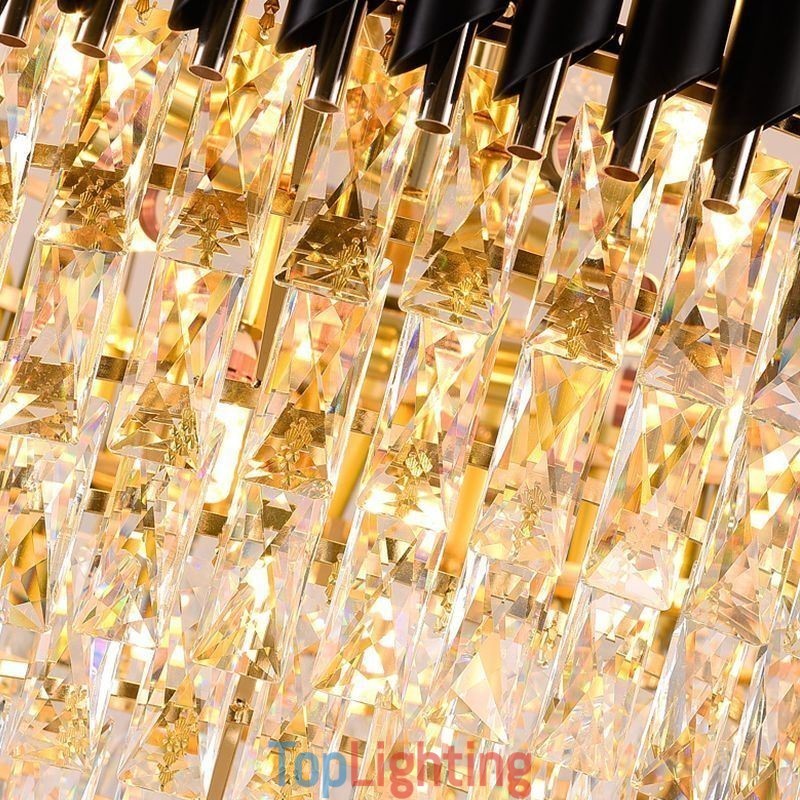 Modern Crystal Pendant Lighting Round Ceiling Lamp Hanging Lights