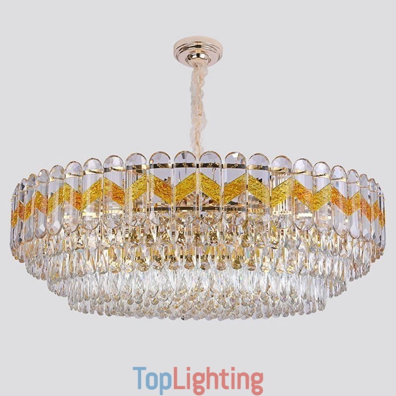 Luxury Pendant Light Crystal Ceiling Lighting Fixture 9 12 16 Lights