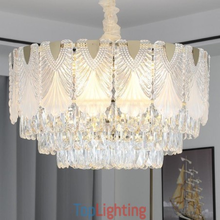 Crystal Pendant Light Lacy Round Ceiling Lighting Fixture Crystal Pendant Light Lacy Round Ceiling Lighting Fixture