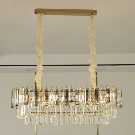 Rectangle Pendant light Crystal Ceiling Light Fixture Rectangle Pendant light Crystal Ceiling Light Fixture