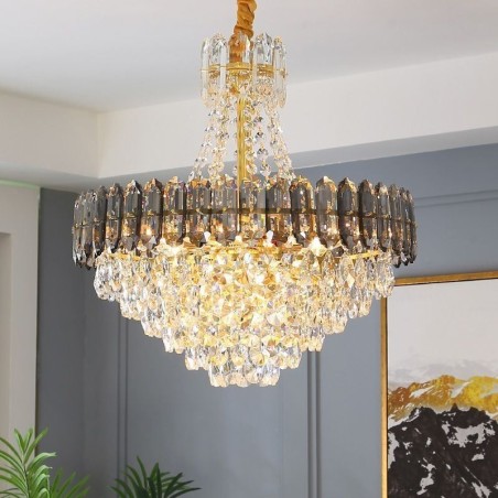 Crystal Pendant Light Conical Hanging Lighting Fixture Light Crystal Pendant Light Conical Hanging Lighting Fixture Light