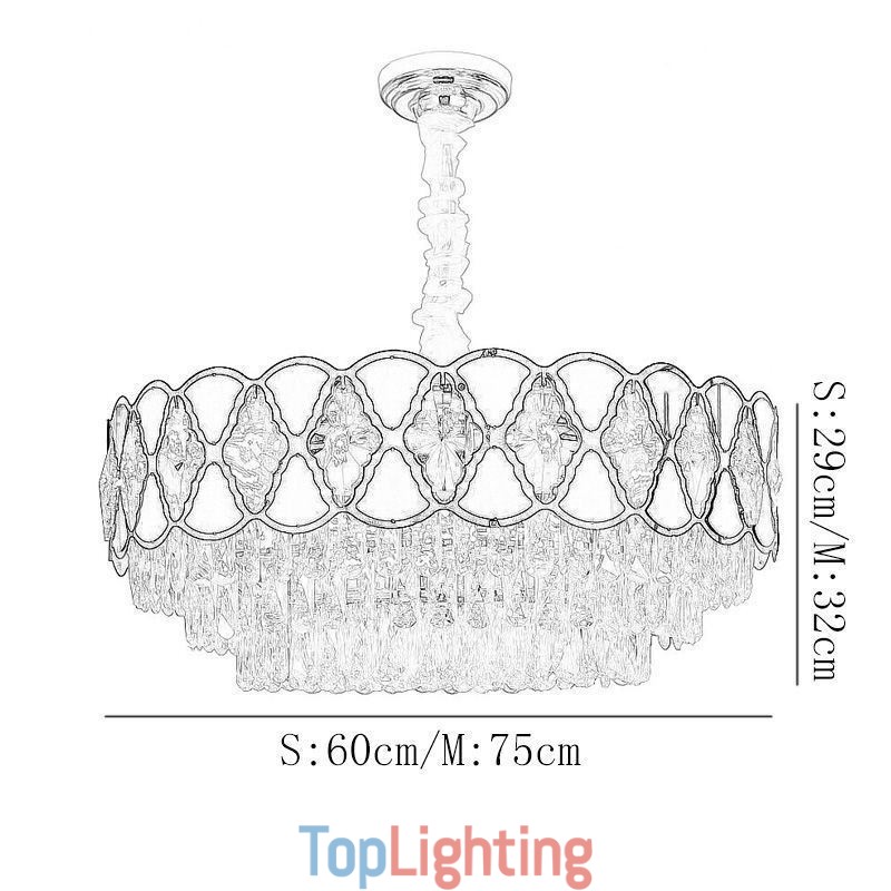 Crystal Pendant Light Modern Lacy Ceiling Light Fixtures