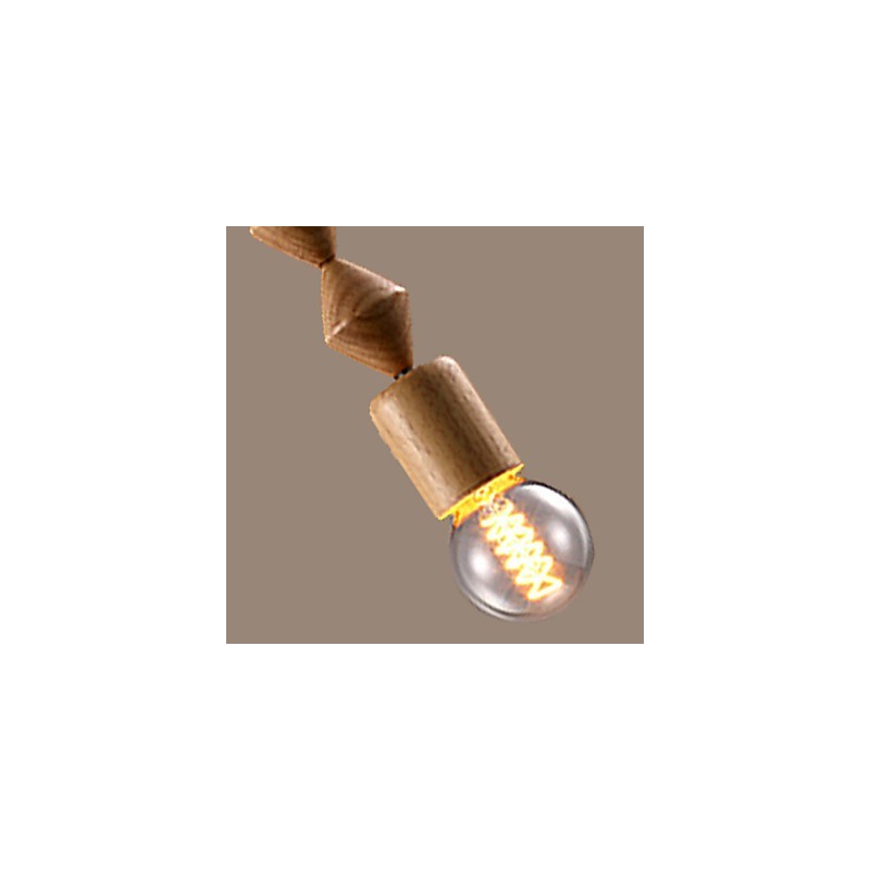 Traditional Classic Mini Style Wood Bamboo Chandelier