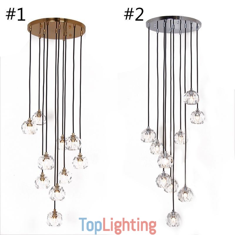 Mordern Crystal Soccer Ball Shape Ceiling Light Hanging Lights