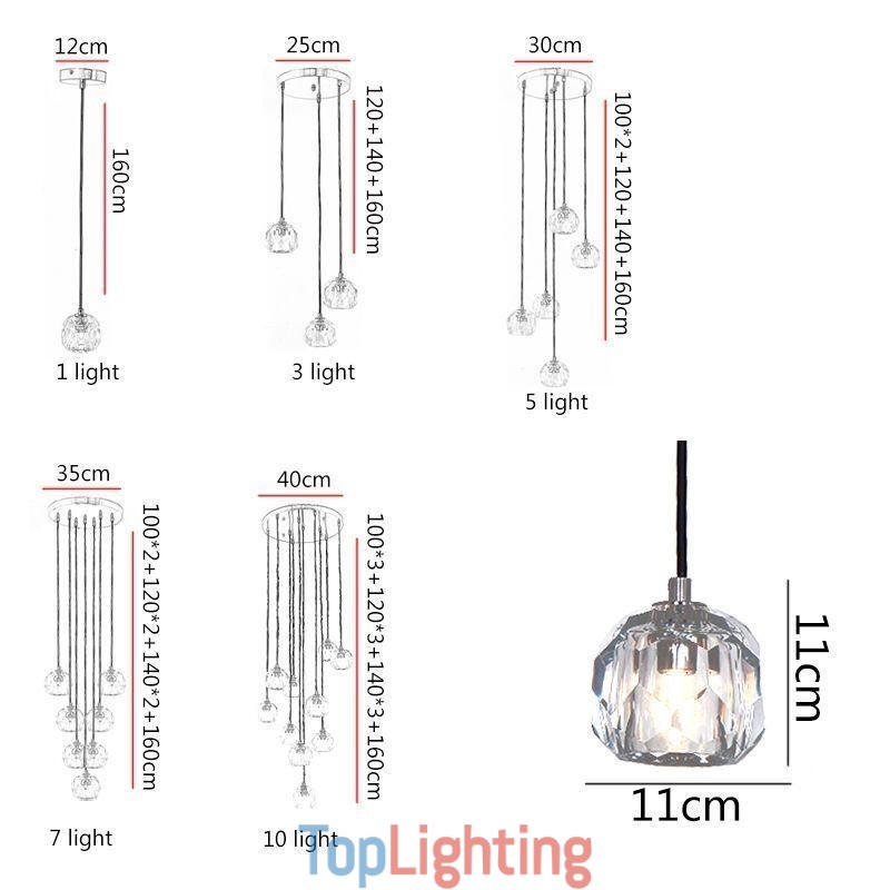 Mordern Crystal Soccer Ball Shape Ceiling Light Hanging Lights