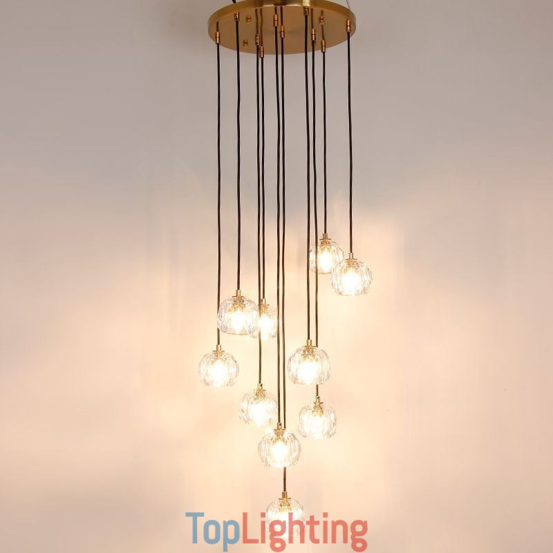 Mordern Crystal Soccer Ball Shape Ceiling Light Hanging Lights