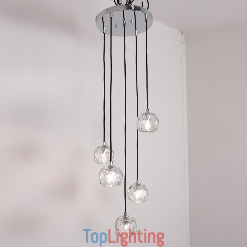 Mordern Crystal Soccer Ball Shape Ceiling Light Hanging Lights